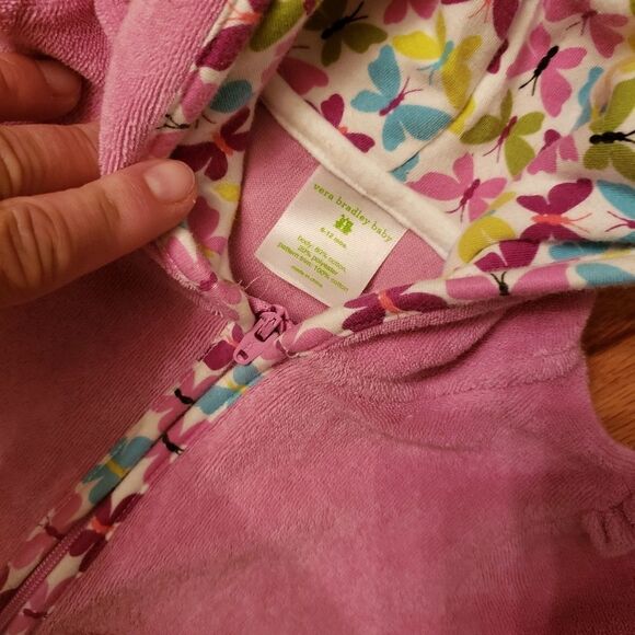 Vera Bradley Flutterby Baby Terry Hooded Robe - Picture 5 of 6